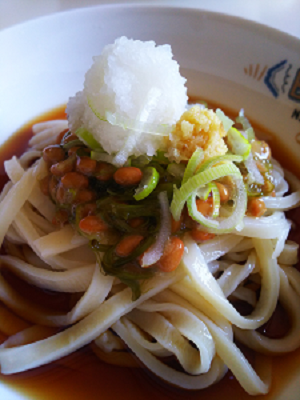 永島選手が打ったうどんの写真 永島選手が打ったうどんの写真